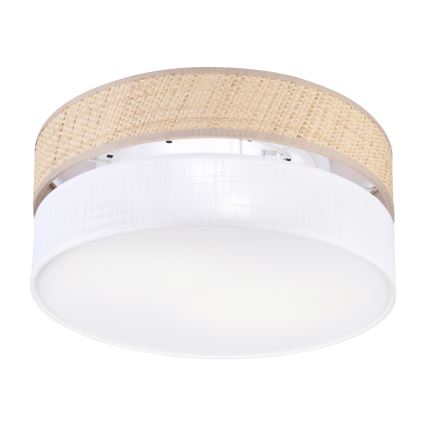 Потолочный светильник SIRJA DOUBLE BOHO 2xE14/15W/230V, диаметр 35 см, бежевый/белый