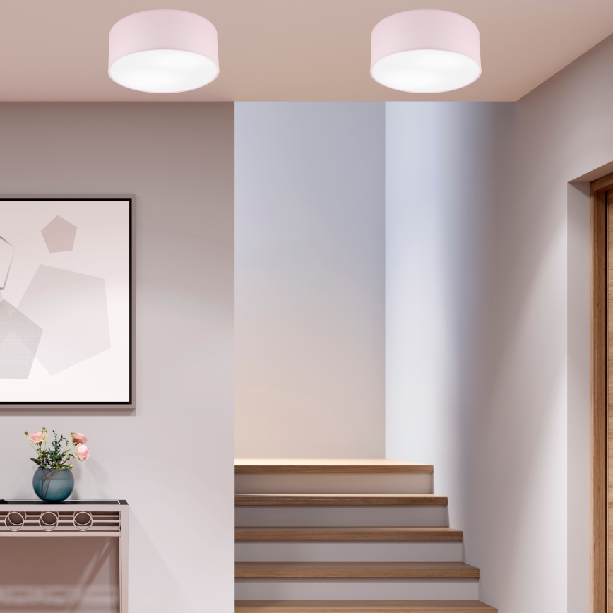 Потолочный светильник SIRJA PASTEL DOUBLE 2xE27/15W/230V диаметр 35 см розовый