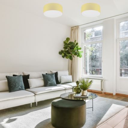 Потолочный светильник SIRJA PASTEL DOUBLE 2xE27/15W/230V диаметр 35 см желтый