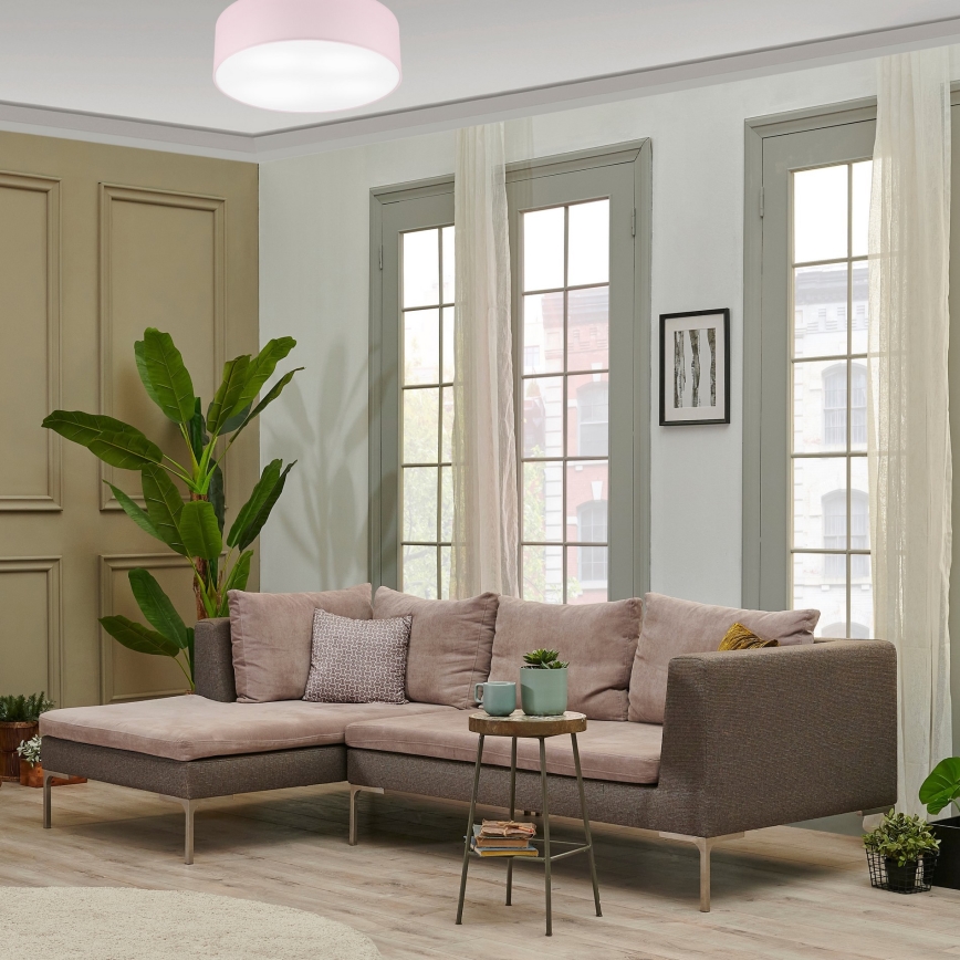 Потолочный светильник SIRJA PASTEL DOUBLE 4xE27/15W/230V диаметр 45 см розовый