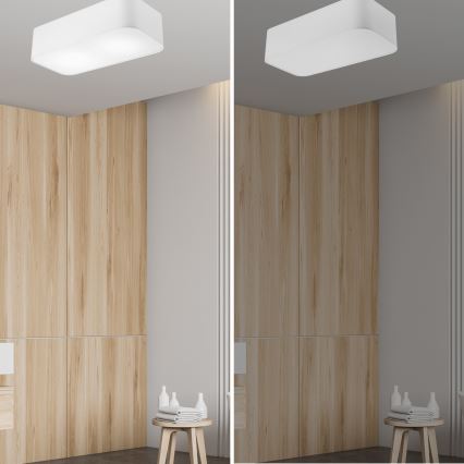 Потолочный светильник SIRJA SQUARE 2xE27/15W/230V белый