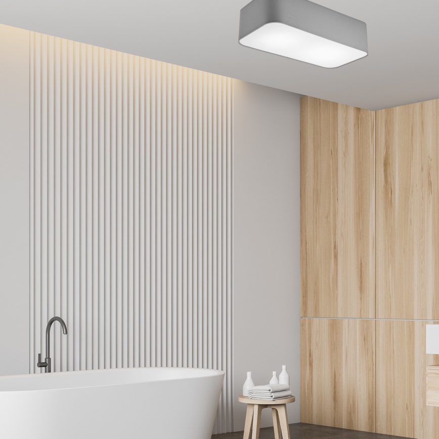 Потолочный светильник SIRJA SQUARE 2xE27/15W/230V серый