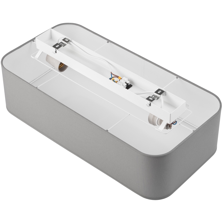 Потолочный светильник SIRJA SQUARE 2xE27/15W/230V серый