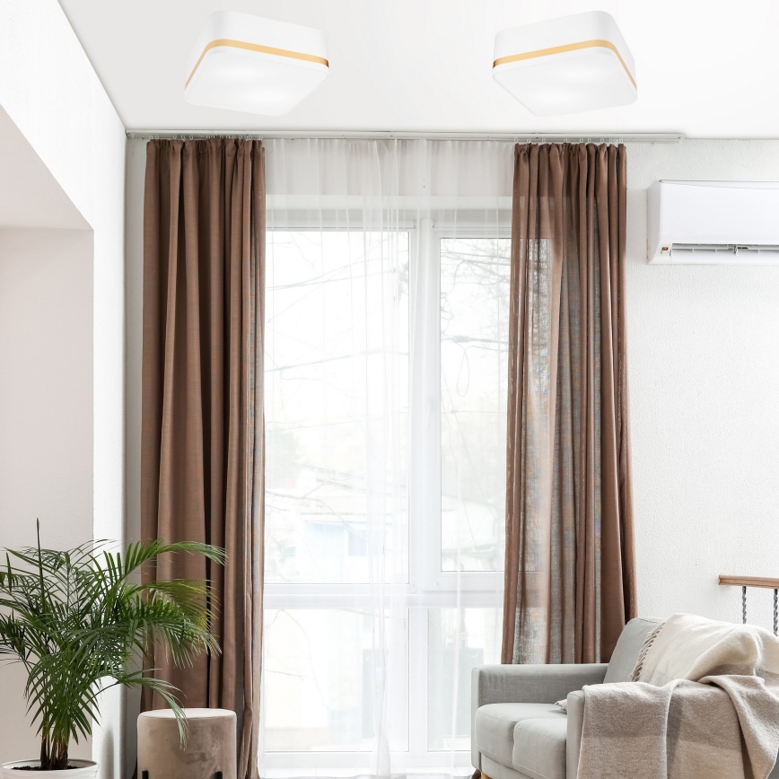 Потолочный светильник SIRJA SQUARE 2xE27/60W/230V 35x35 см белый