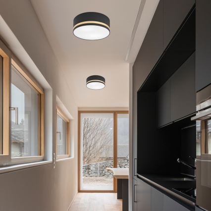 Потолочный светильник SIRJA STRIPE 2xE27/15W/230V диаметр 35 см черный