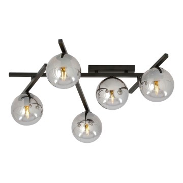 Потолочный светильник SMART 5xE14/10W/230V черный/серый