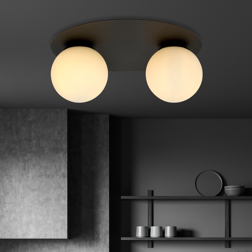 Потолочный светильник SOLAR 2xE14/10W/230V черный/белый