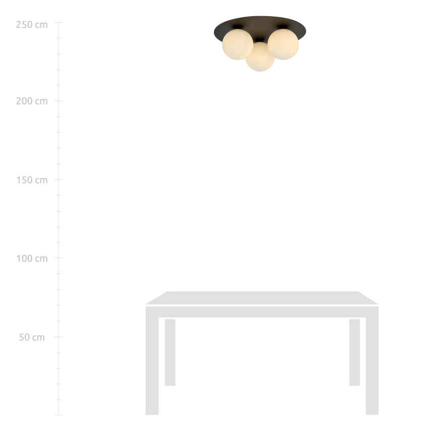 Потолочный светильник SOLAR 3xE14/10W/230V черный/белый
