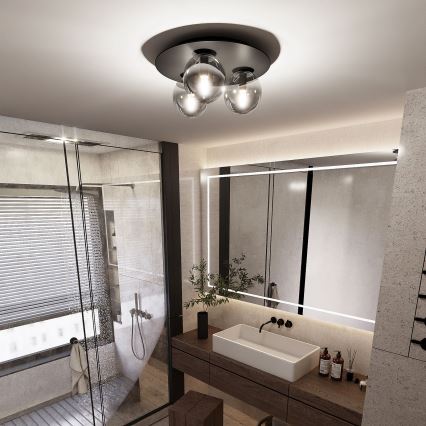 Потолочный светильник SOLAR 3xE14/10W/230V черный/серый