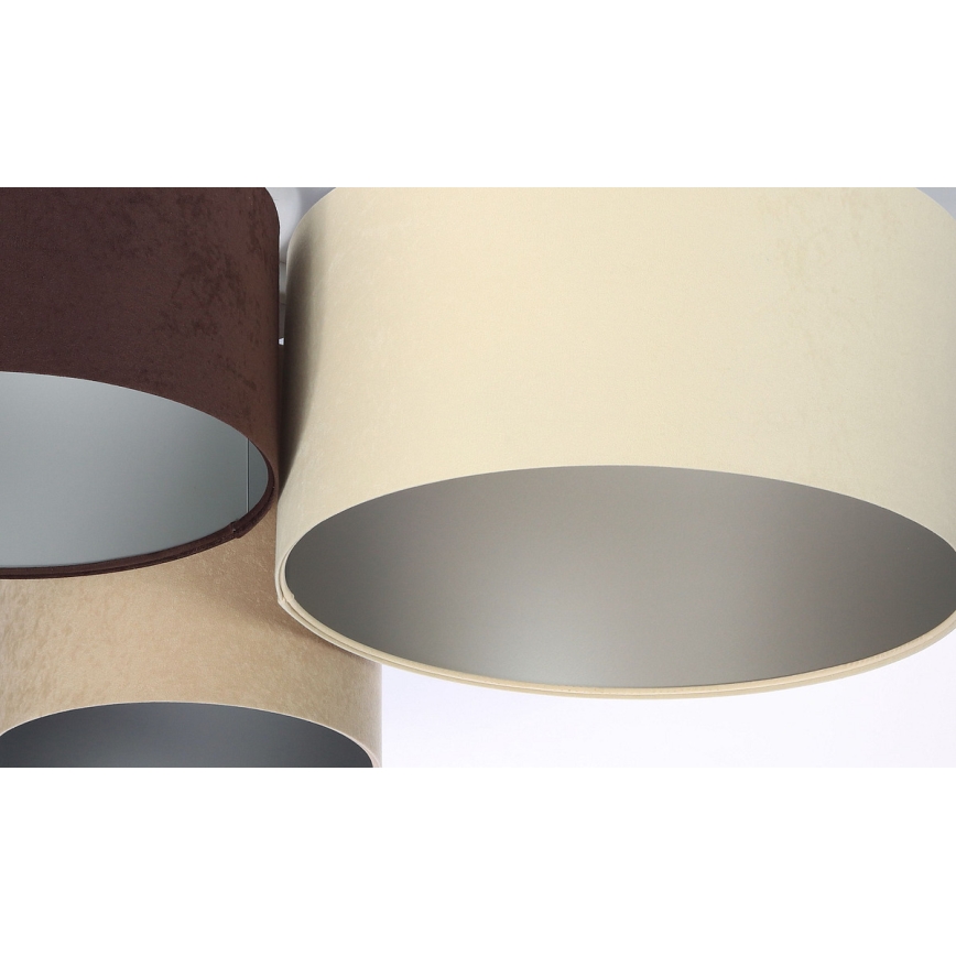 Потолочный светильник SPACE 3xE27/60W/230V кремовый/коричневый/бежевый