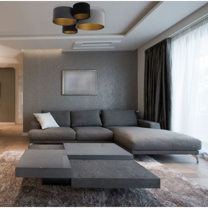 Потолочный светильник SPACE 4xE27/60W/230V серый/черный/золотистый