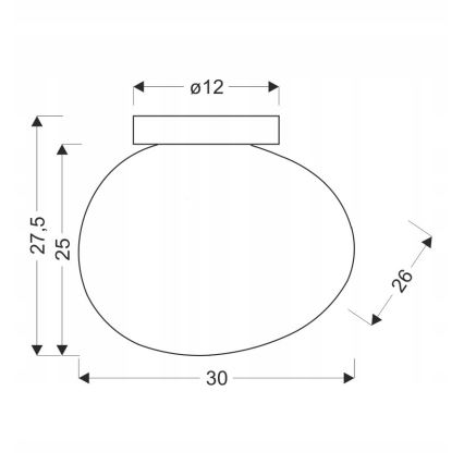 Потолочный светильник STONES 1xE27/40W/230V диаметр 30 см
