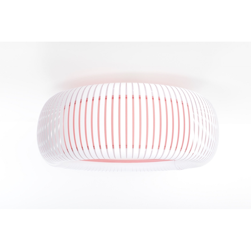 Потолочный светильник STRIPES 2xE27/40W/230V Ø 55 см белый/розовый