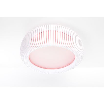 Потолочный светильник STRIPES 2xE27/40W/230V Ø 55 см белый/розовый