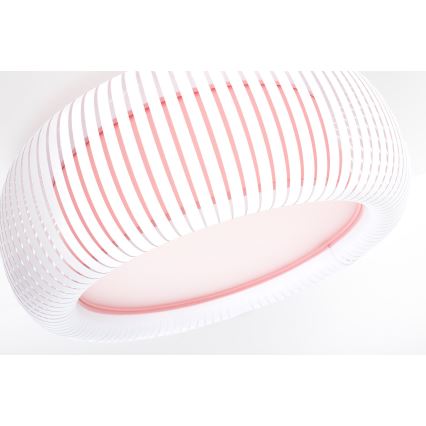 Потолочный светильник STRIPES 2xE27/40W/230V Ø 55 см белый/розовый