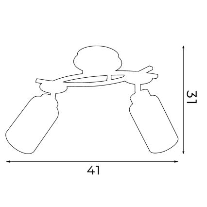 Потолочный светильник TOKIO 2xE27/60W/230V