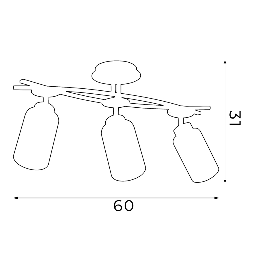 Потолочный светильник TOKIO 3xE27/60W/230V