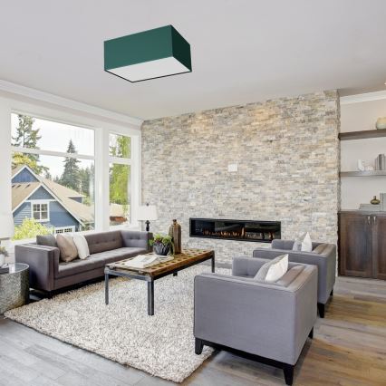 Потолочный светильник VERDE 2xE27/60W/230V 40x40 см зеленый