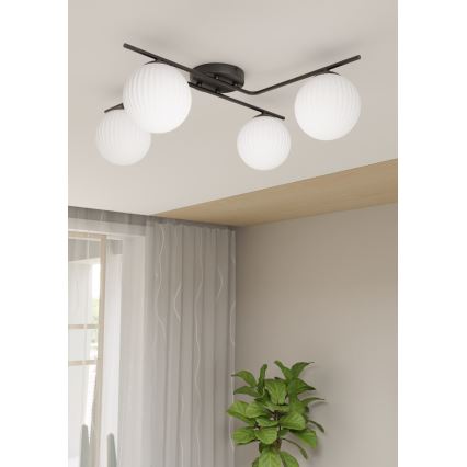 Потолочный светильник VESPA 4xE14/10W/230V черный/белый