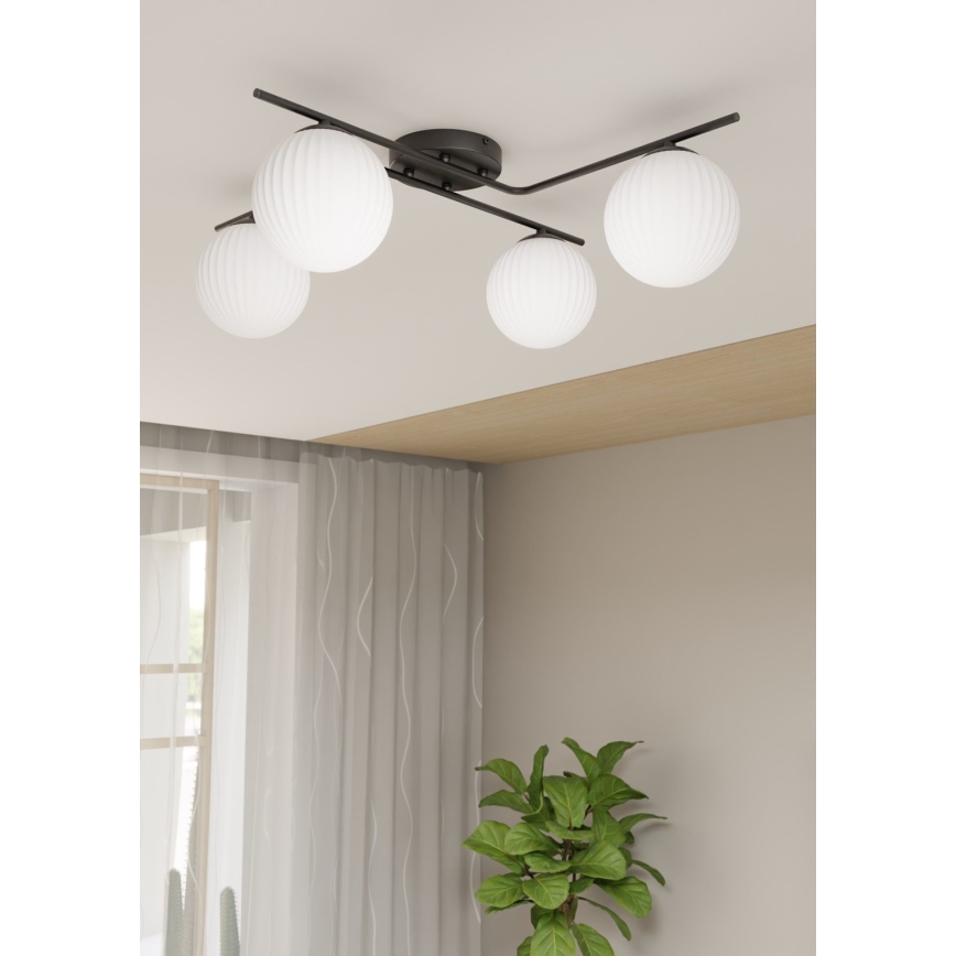 Потолочный светильник VESPA 4xE14/10W/230V черный/белый