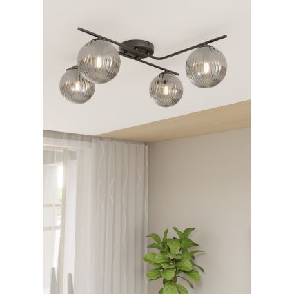 Потолочный светильник VESPA 4xE14/10W/230V черный/серый