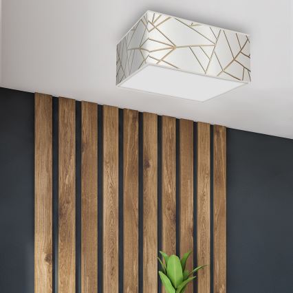 Потолочный светильник ZIGGY 2xE27/60W/230V белый/золотой