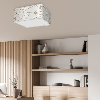 Потолочный светильник ZIGGY 2xE27/60W/230V белый/золотой