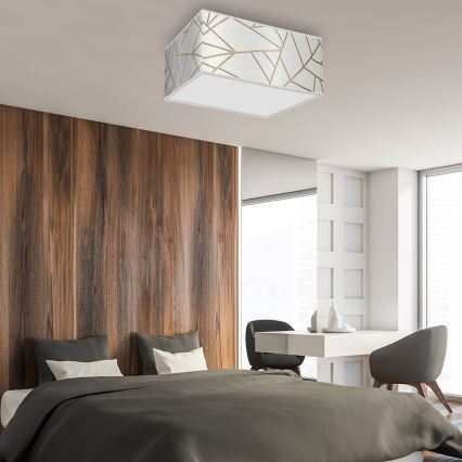 Потолочный светильник ZIGGY 2xE27/60W/230V белый/золотой