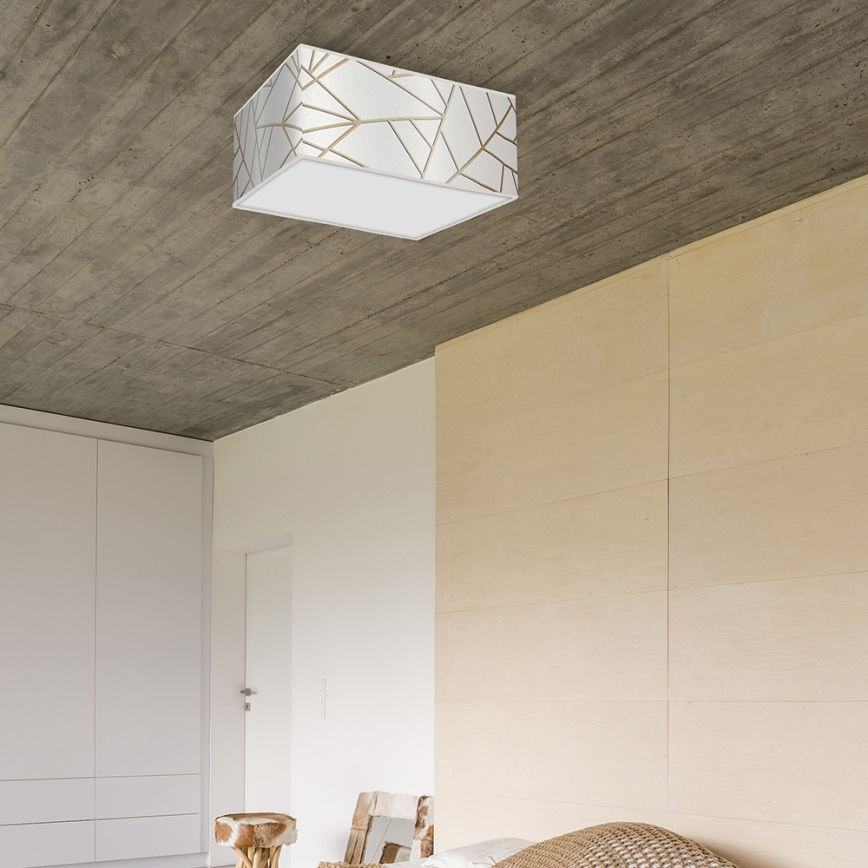 Потолочный светильник ZIGGY 2xE27/60W/230V белый/золотой