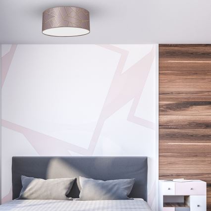 Потолочный светильник ZIGGY 2xE27/60W/230V розовый/золотой