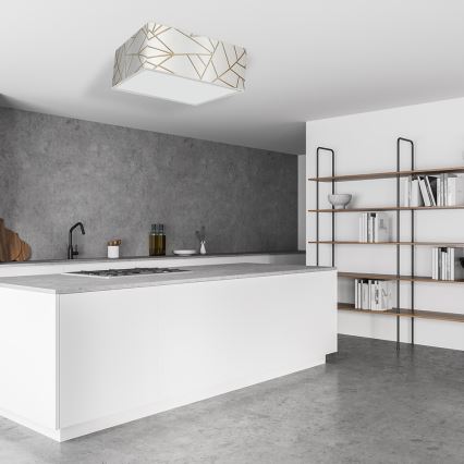 Потолочный светильник ZIGGY 3xE27/60W/230V белый/золотой