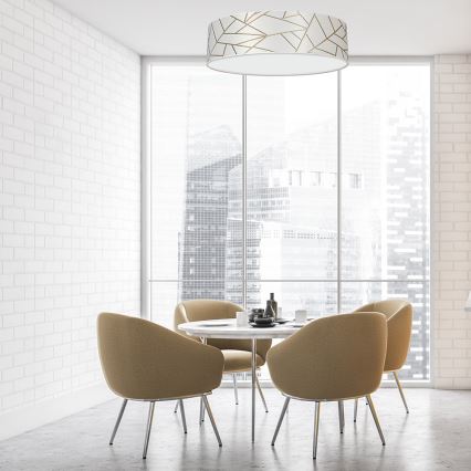 Потолочный светильник ZIGGY 3xE27/60W/230V белый/золотой