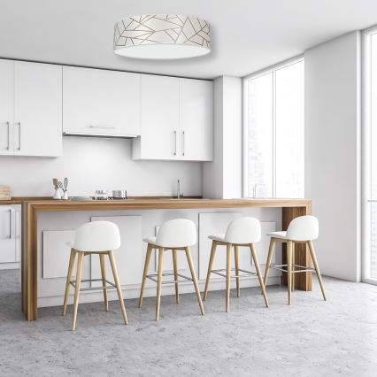 Потолочный светильник ZIGGY 3xE27/60W/230V белый/золотой