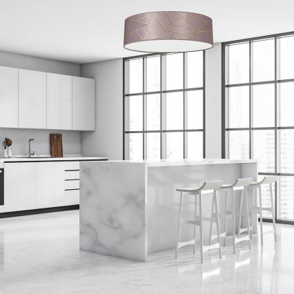 Потолочный светильник ZIGGY 3xE27/60W/230V розовый/золотой