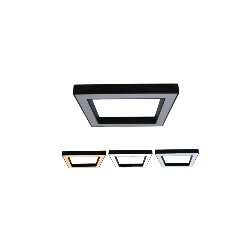 Потолочный светодиодный светильник LED/100 Вт/230 В 3000/4000/6500 К 80×80 см чёрный