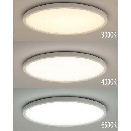 Потолочный светодиодный светильник LED/40W/230V 3000/4000/6500K, диаметр 50 см, белый