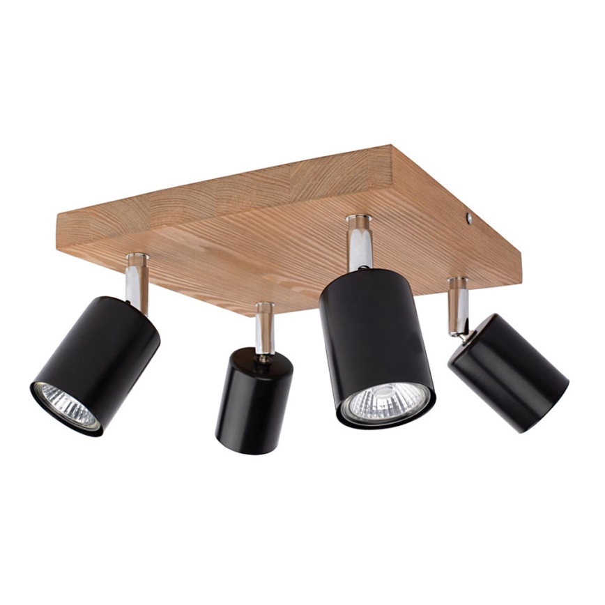 Потолочный точечный светильник MANARA 4xGU10/5W/230V сосна