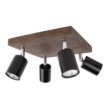 Потолочный точечный светильник MANARA 4xGU10/5W/230V сосна