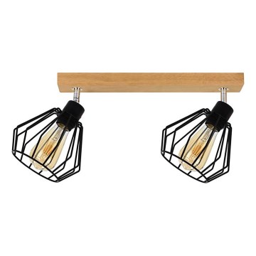 Потолочный точечный светильник VENTI 2xE27/15W/230V дуб