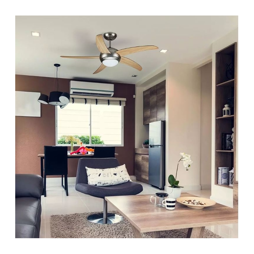 Потолочный вентилятор 2xE27/20W/230V диаметр 132 см + дистанционное управление