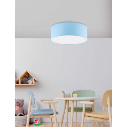 Потолочный детский светильник RONDO KIDS 4xE27/15W/230V голубой