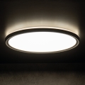 Потолочный LED-светильник AZPO, 11,8 Вт, 230 В, 3000/4000/6000 К, диаметр 22,5 см, IP54, чёрный