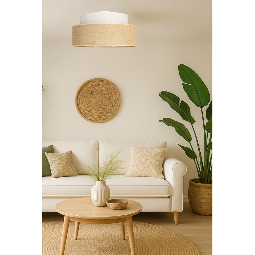Потолочный светильник BOHO 1xE27/60W/230V белый/бежевый