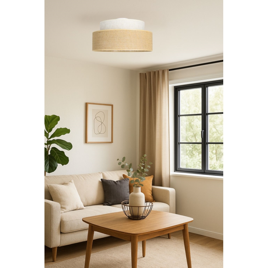 Потолочный светильник BOHO 1xE27/60W/230V белый/бежевый