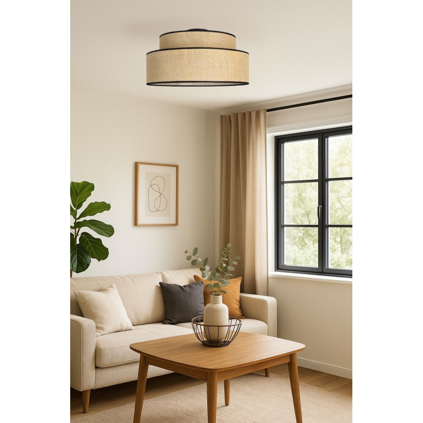 Потолочный светильник BOHO 1xE27/60W/230V бежевый