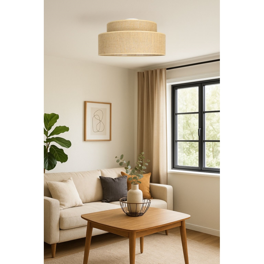 Потолочный светильник BOHO 1xE27/60W/230V бежевый