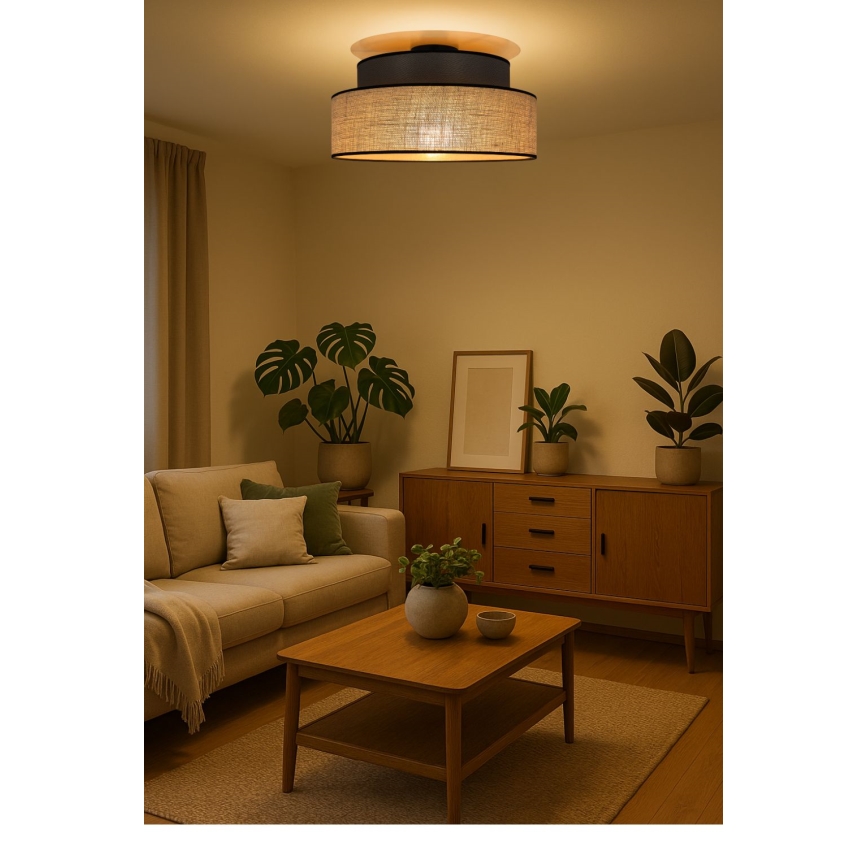 Потолочный светильник BOHO 1xE27/60W/230V коричневый/бежевый