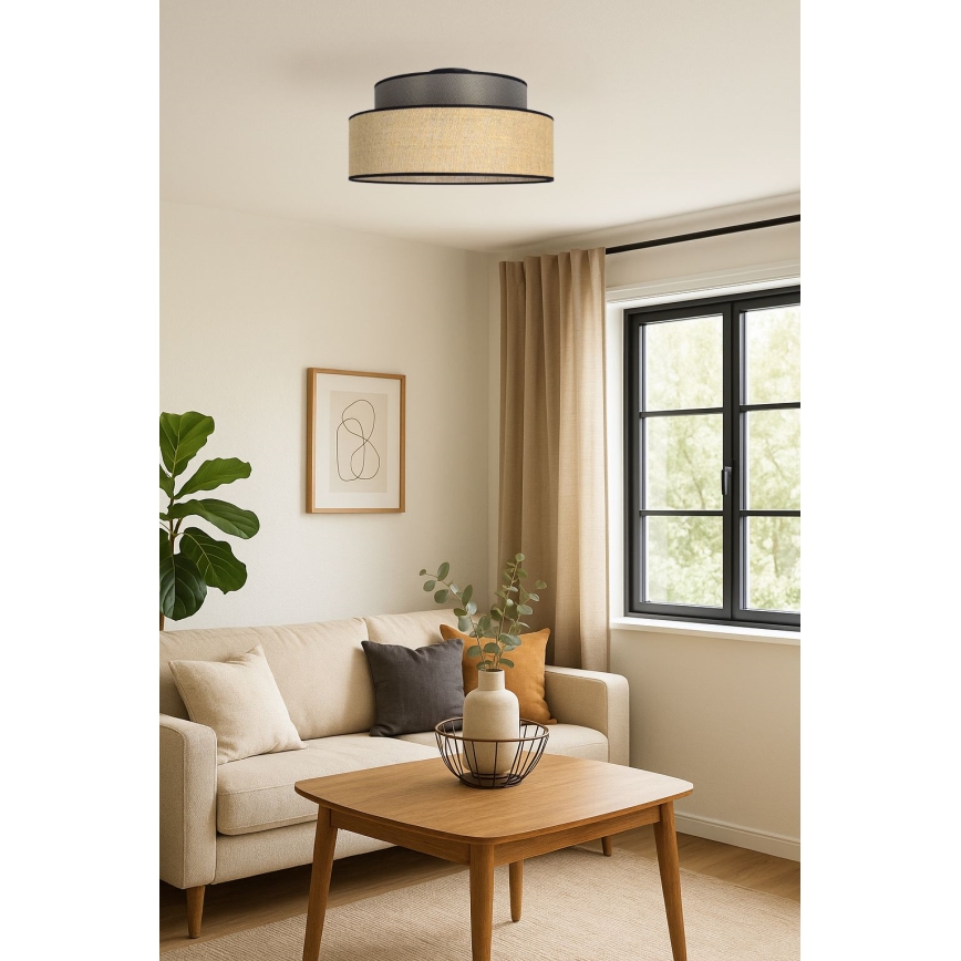 Потолочный светильник BOHO 1xE27/60W/230V коричневый/бежевый