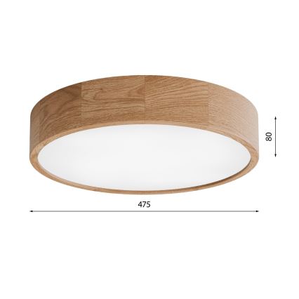 Потолочный светильник для ванной комнаты CLEO 4xE27/24W/230V IP54 диаметр 47,5 см дуб