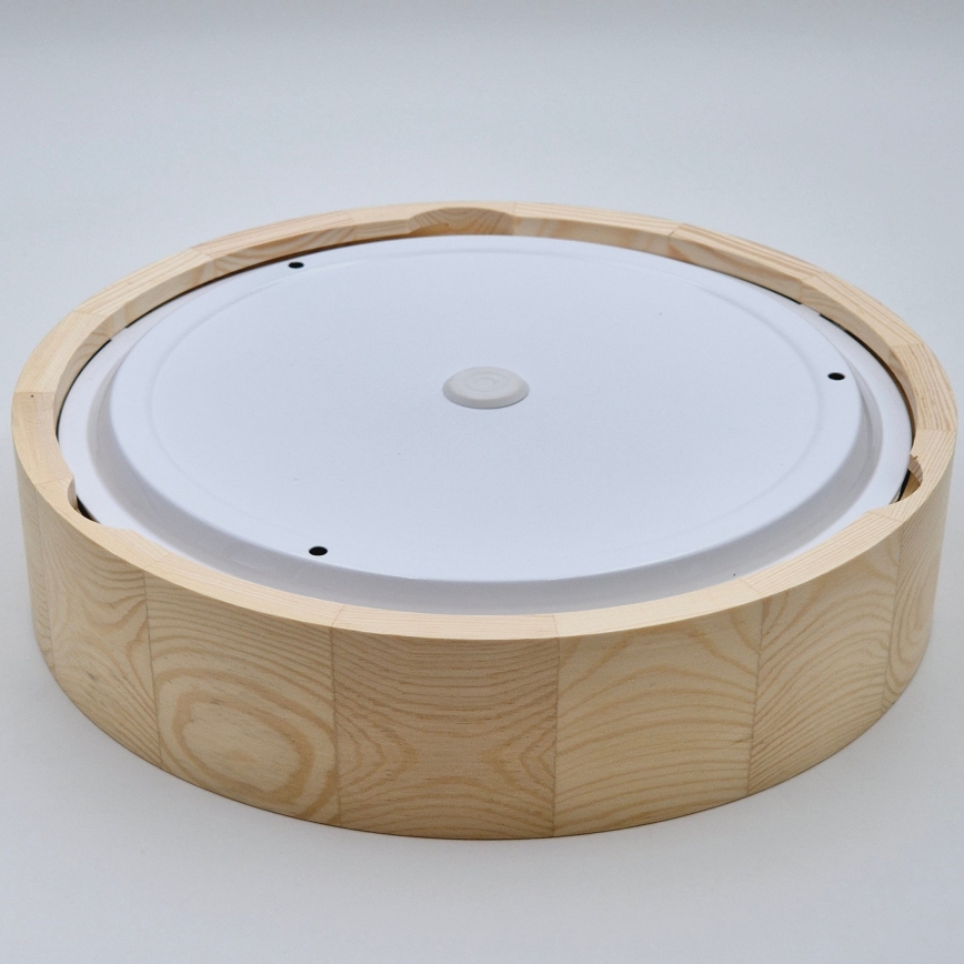 Потолочный светильник для ванной комнаты NATURAL 3xE27/15W/230V IP54 сосна ø 37 cm - FSC сертифицировано